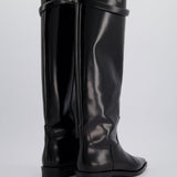 Toteme Black The Riding Leather Knee Boots Size EU 37 RRP £860