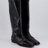 Toteme Black The Riding Leather Knee Boots Size EU 37 RRP £860