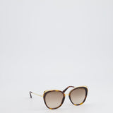 Cartier Panthère de Cartier Tortoiseshell Oval Sunglasses With Gold Metal Panther Detail and Graduated Brown Lenses RRP £750