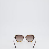 Cartier Panthère de Cartier Tortoiseshell Oval Sunglasses With Gold Metal Panther Detail and Graduated Brown Lenses RRP £750