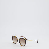 Cartier Panthère de Cartier Tortoiseshell Oval Sunglasses With Gold Metal Panther Detail and Graduated Brown Lenses RRP £750