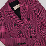 Alexandre Vauthier Pink & Black Checked Blazer Jacket FR 42 (UK 14)