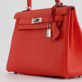 Hermès Kelly 25cm Retourne Bag in Capucine Togo Leather with Palladium Hardware