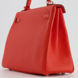 Hermès Kelly 25cm Retourne Bag in Capucine Togo Leather with Palladium Hardware