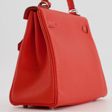 Hermès Kelly 25cm Retourne Bag in Capucine Togo Leather with Palladium Hardware