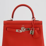 Hermès Kelly 25cm Retourne Bag in Capucine Togo Leather with Palladium Hardware