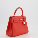 Hermès Kelly 25cm Retourne Bag in Capucine Togo Leather with Palladium Hardware