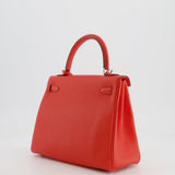 Hermès Kelly 25cm Retourne Bag in Capucine Togo Leather with Palladium Hardware