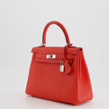 Hermès Kelly 25cm Retourne Bag in Capucine Togo Leather with Palladium Hardware