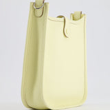 Hermès Mini Evelyne Bag in Jaune Milton Clemence Leather with Palladium Hardware