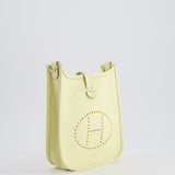 Hermès Mini Evelyne Bag in Jaune Milton Clemence Leather with Palladium Hardware