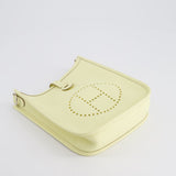 Hermès Mini Evelyne Bag in Jaune Milton Clemence Leather with Palladium Hardware