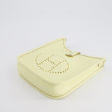 Hermès Mini Evelyne Bag in Jaune Milton Clemence Leather with Palladium Hardware