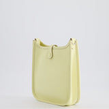 Hermès Mini Evelyne Bag in Jaune Milton Clemence Leather with Palladium Hardware