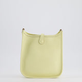 Hermès Mini Evelyne Bag in Jaune Milton Clemence Leather with Palladium Hardware