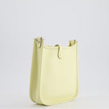 Hermès Mini Evelyne Bag in Jaune Milton Clemence Leather with Palladium Hardware