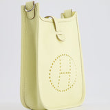 Hermès Mini Evelyne Bag in Jaune Milton Clemence Leather with Palladium Hardware