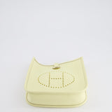 Hermès Mini Evelyne Bag in Jaune Milton Clemence Leather with Palladium Hardware