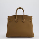 Hermès Birkin Retourne 25cm Bag in Alezan Togo Leather with Palladium Hardware