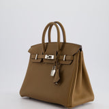 Hermès Birkin Retourne 25cm Bag in Alezan Togo Leather with Palladium Hardware