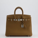 Hermès Birkin Retourne 25cm Bag in Alezan Togo Leather with Palladium Hardware