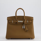 Hermès Birkin Retourne 25cm Bag in Alezan Togo Leather with Palladium Hardware