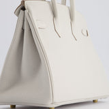 Hermès Birkin Retourne 25cm Bag in Gris Pale Togo Leather with Gold Hardware