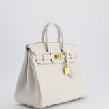 Hermès Birkin Retourne 25cm Bag in Gris Pale Togo Leather with Gold Hardware