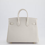 Hermès Birkin Retourne 25cm Bag in Gris Pale Togo Leather with Gold Hardware