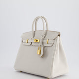 Hermès Birkin Retourne 25cm Bag in Gris Pale Togo Leather with Gold Hardware