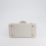 Hermès Birkin Retourne 25cm Bag in Gris Pale Togo Leather with Gold Hardware