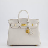 Hermès Birkin Retourne 25cm Bag in Gris Pale Togo Leather with Gold Hardware