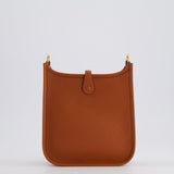 Hermès Mini Evelyne Bag in Cuivre Clemence Leather with Gold Hardware