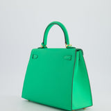 *HOT* Hermes Kelly Sellier 25cm Bag in Vert Comics Epsom Leather and Gold Hardware