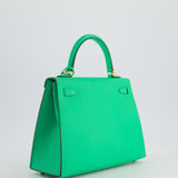 *HOT* Hermes Kelly Sellier 25cm Bag in Vert Comics Epsom Leather and Gold Hardware