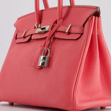 Hermès Birkin 25cm Bag in Rose Lipstick Togo Leather with Palladium Hardware