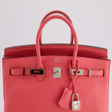 Hermès Birkin 25cm Bag in Rose Lipstick Togo Leather with Palladium Hardware