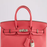 Hermès Birkin 25cm Bag in Rose Lipstick Togo Leather with Palladium Hardware