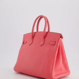 Hermès Birkin 25cm Bag in Rose Lipstick Togo Leather with Palladium Hardware