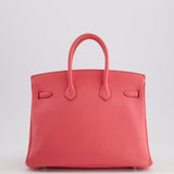 Hermès Birkin 25cm Bag in Rose Lipstick Togo Leather with Palladium Hardware