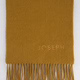 Joseph Caramel Brown Logo Scarf Size 240cm x 29cm