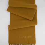 Joseph Caramel Brown Logo Scarf Size 240cm x 29cm