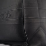 Christian Dior Black Large Book Tote in Calfskin Leather