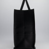 Christian Dior Black Large Book Tote in Calfskin Leather