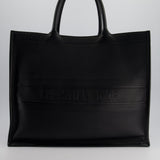 Christian Dior Black Large Book Tote in Calfskin Leather