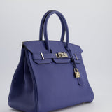 Hermès Birkin 30cm Retourne Bag in Bleu Brighton Togo Leather With Palladium Hardware