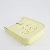 Hermès Mini Evelyne Bag in Jaune Milton Clemence Leather with Palladium Hardware