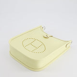 Hermès Mini Evelyne Bag in Jaune Milton Clemence Leather with Palladium Hardware