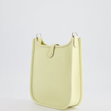 Hermès Mini Evelyne Bag in Jaune Milton Clemence Leather with Palladium Hardware