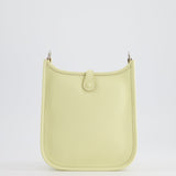 Hermès Mini Evelyne Bag in Jaune Milton Clemence Leather with Palladium Hardware